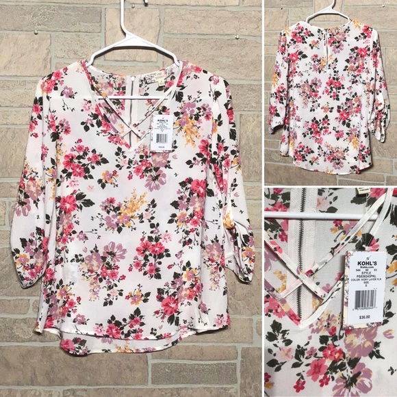 Pink Republic Tops - Pink Republic - Sz S - NWT - 3/4 arm blouse flowy